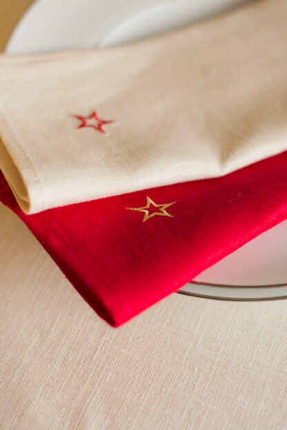 Christmas dinner napkins in 100% Irish linen.  Limited Edition and Special Offer - Image 4