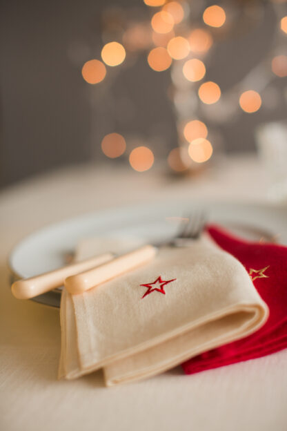 Christmas dinner napkins in 100% Irish linen.  Limited Edition and Special Offer - Image 3