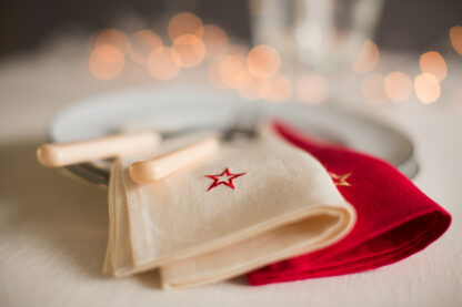 Christmas dinner napkins in 100% Irish linen.  Limited Edition and Special Offer - Image 2