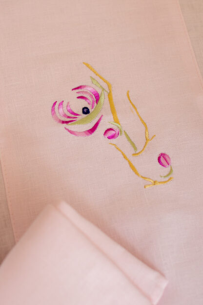 Pretty in Pink runner in beautiful Irish linen - Image 5