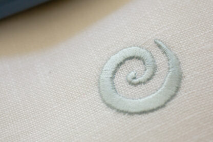 Newgrange swirl dinner napkins in duck egg blue - Image 5