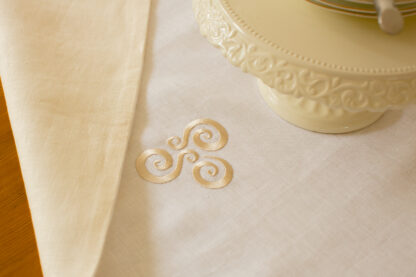 Limited Edition:Newgrange double lined Collection in ecru and crisp white Irish linen. Sold Out - Image 5