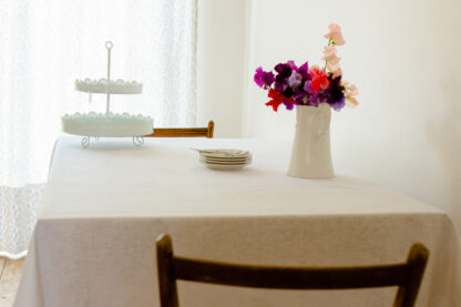 Irish Linen Table Cloths- Since Covid we only make tablecloths as they are ordered. If you wish to have a tablecloth made please contact me by email with your table dimensions and we will give you a price or choose one of the sizes below and we will make it for you. - Image 9
