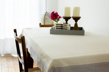 Wedding Pack from "The Carrig Collection" in cream/grey with motif , including 6 dinner napkins. - Image 6