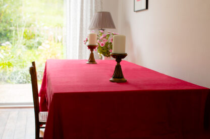 Irish Linen Table Cloths- Since Covid we only make tablecloths as they are ordered. If you wish to have a tablecloth made please contact me by email with your table dimensions and we will give you a price or choose one of the sizes below and we will make it for you. - Image 4