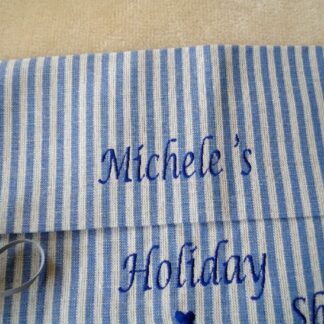 Holiday Shoe Bag with Embroidered name of your choice