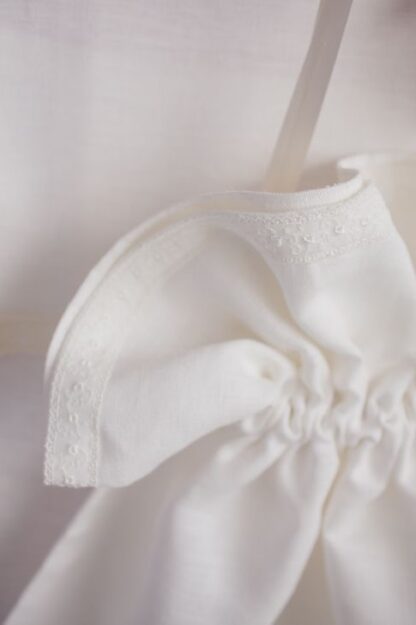 CHRISTENING BAG IN 100% LINEN FOR NEWBORN - Image 4