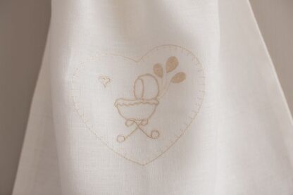 CHRISTENING BAG IN 100% LINEN FOR NEWBORN - Image 5