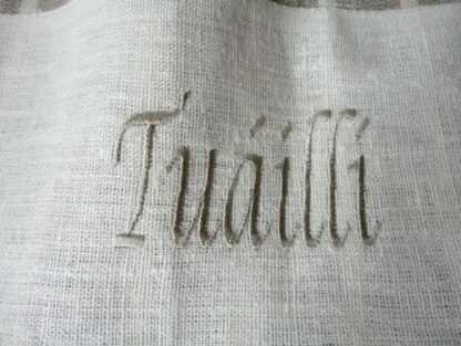 Large towel bag in natural and ivory pure linen Sorry Sold out - Image 5