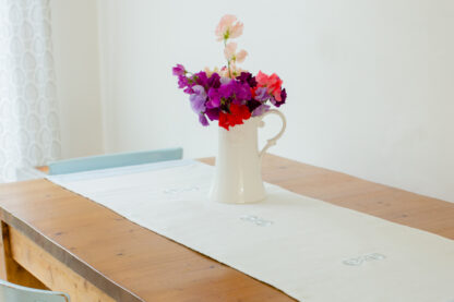 Wedding Gift Set in Irish linen includes double lined runner with 6 napkins. Limited edition AND LAST ONE - Image 4