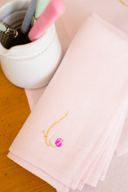 Pretty in Pink dinner napkins