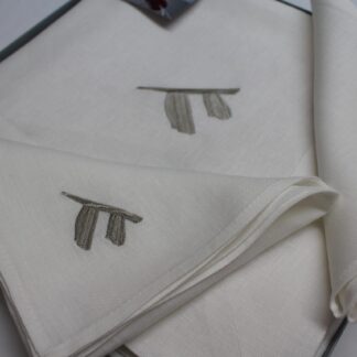 Irish linen with Dolmen motif