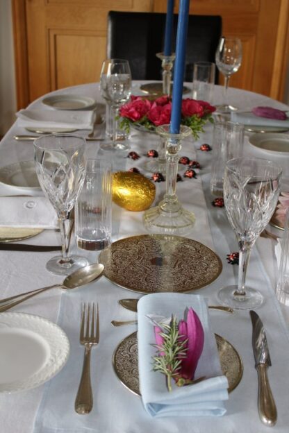 Irish Linen Table Cloths- Since Covid we only make tablecloths as they are ordered. If you wish to have a tablecloth made please contact me by email with your table dimensions and we will give you a price or choose one of the sizes below and we will make it for you. - Image 20
