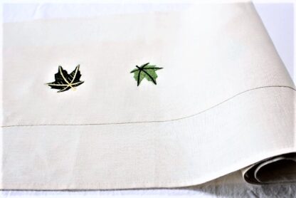 Maple Leaf on Ecru Irish linen - Image 5