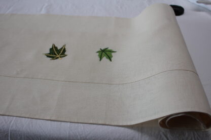 Maple Leaf on Ecru Irish linen