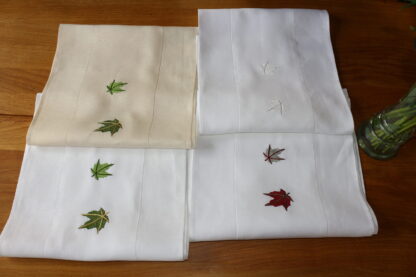Maple Leaf on Ecru Irish linen - Image 8