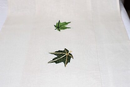 Maple Leaf on Ecru Irish linen - Image 4