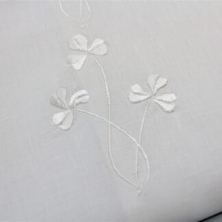Fine Irish linen Pillow Cases with Embroidered Shamrocks - Box of two