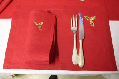 Beautiful Christmas holly/red table runner  "Great Value" Limited edition. - Image 6