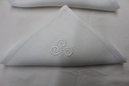 Newgrange Pre-Celtic Knot table runner in pure white in two sizes  Sale!! - Image 2