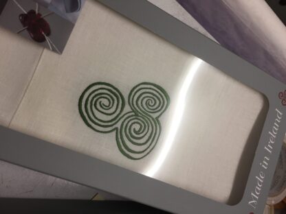 Newgrange Solstice Spirals in Emerald - Image 4