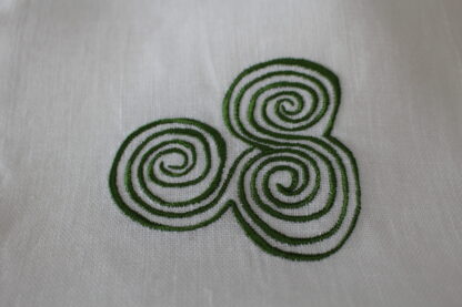 Newgrange Solstice Spirals in Emerald