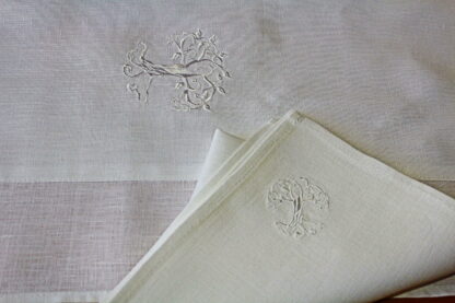 Tree of Life on white Irish linen - Image 3