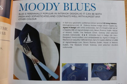 Umbrella swirl table runner in indigo - Image 10