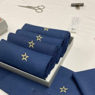 Indigo Irish linen Cocktail /Afternoon tea napkins  sale sale sale!!!